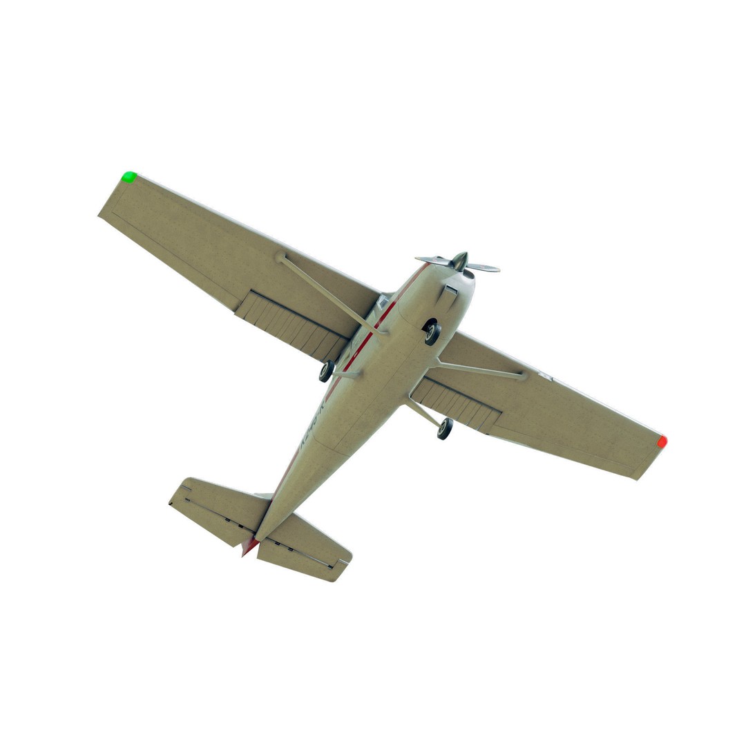 Light Airplane 3D Model – Low Poly Game Ready Asset, FBX - View 24