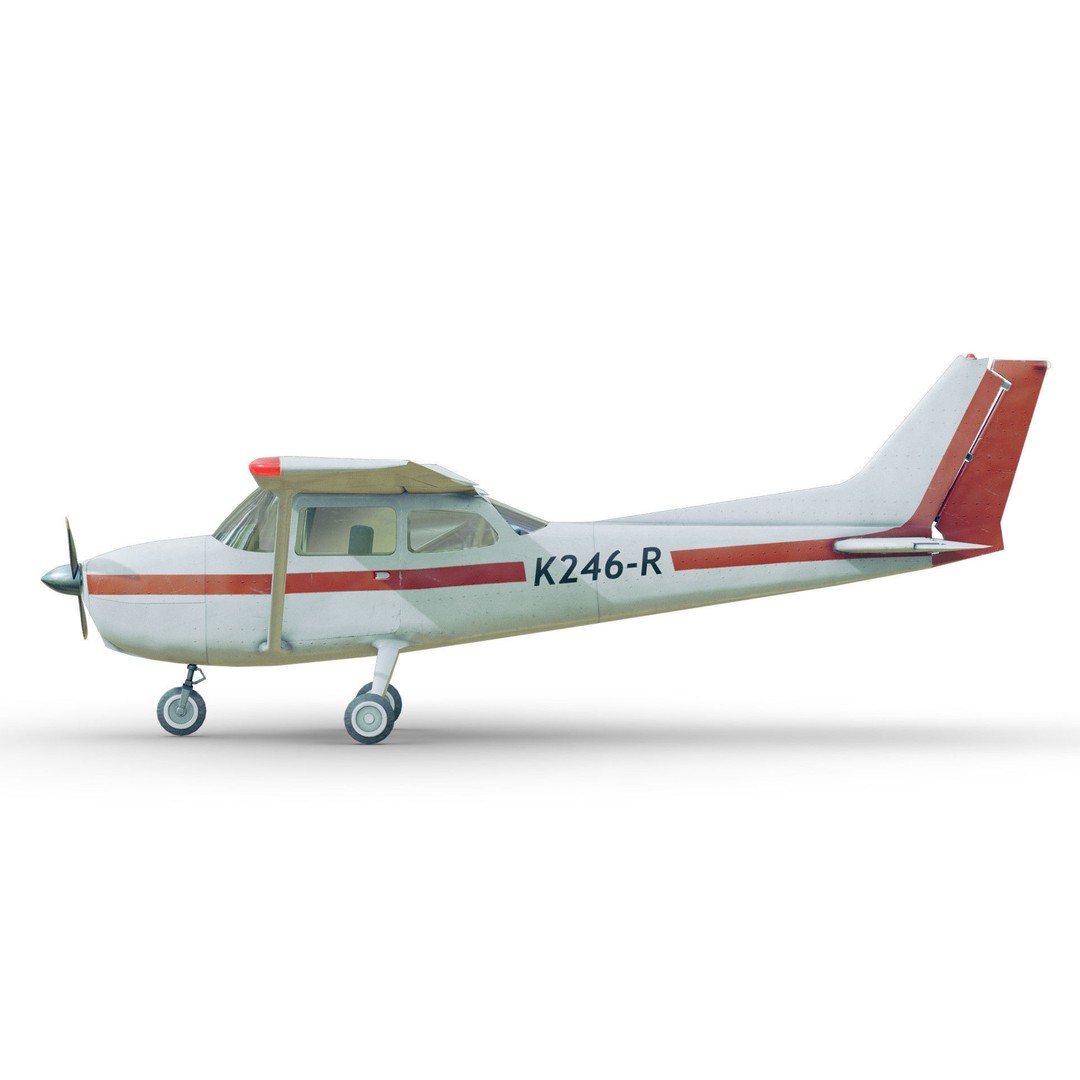 Light Airplane 3D Model – Low Poly Game Ready Asset, FBX - View 25