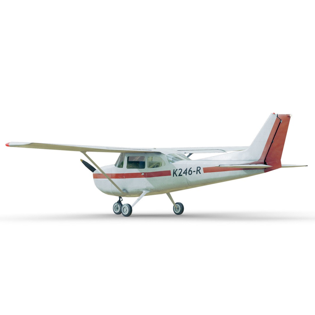 Light Airplane 3D Model – Low Poly Game Ready Asset, FBX - View 26