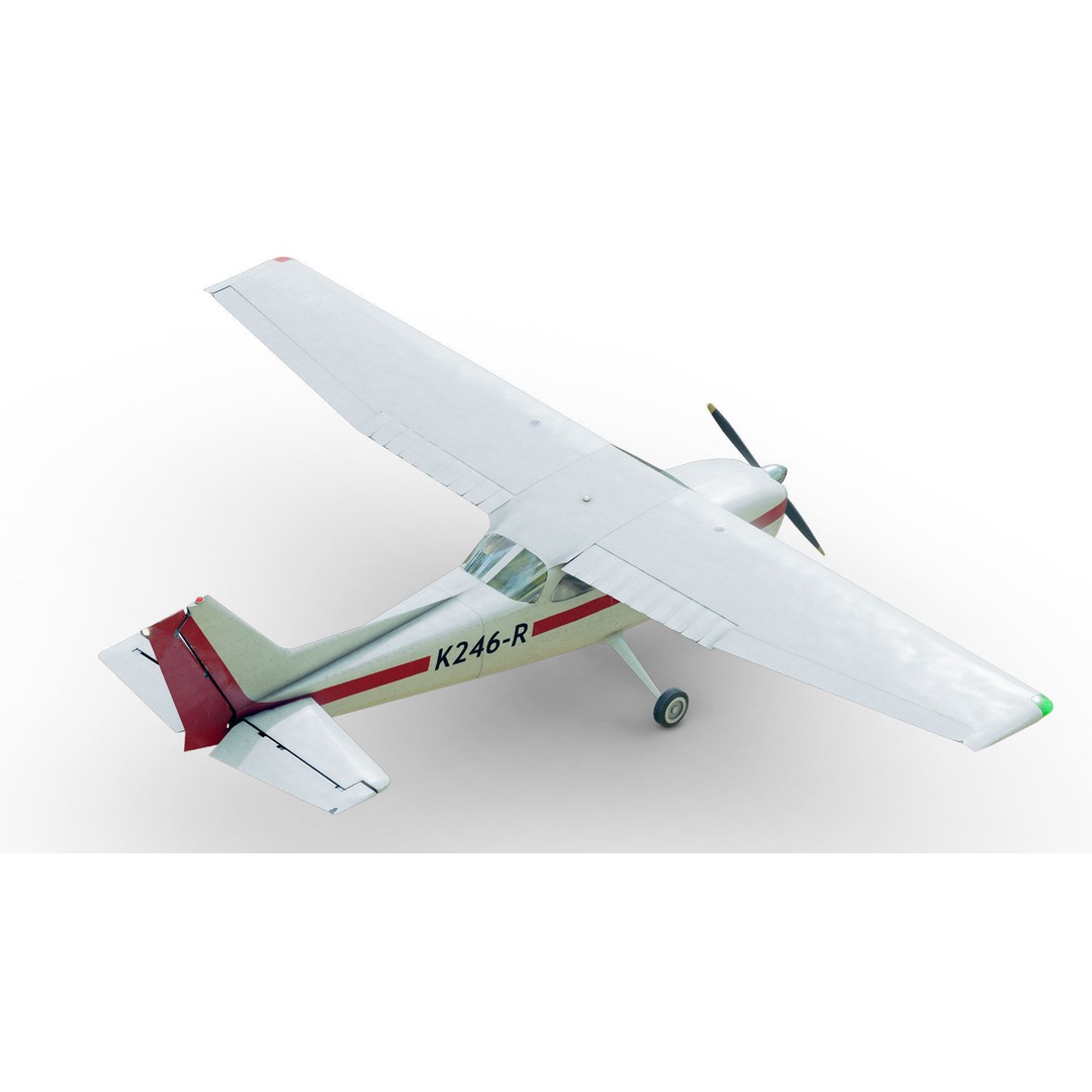 Light Airplane 3D Model – Low Poly Game Ready Asset, FBX - View 27