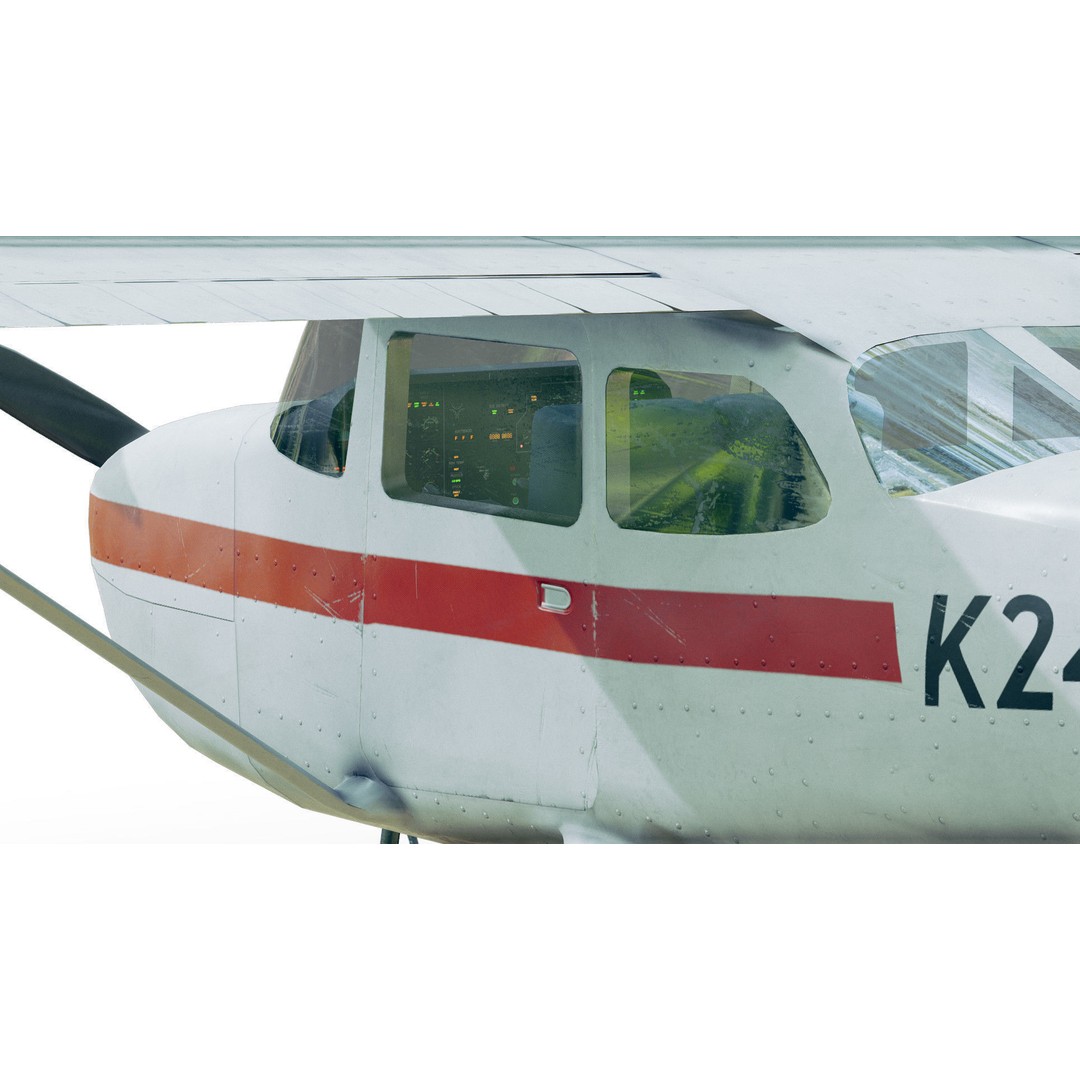 Light Airplane 3D Model – Low Poly Game Ready Asset, FBX - View 28