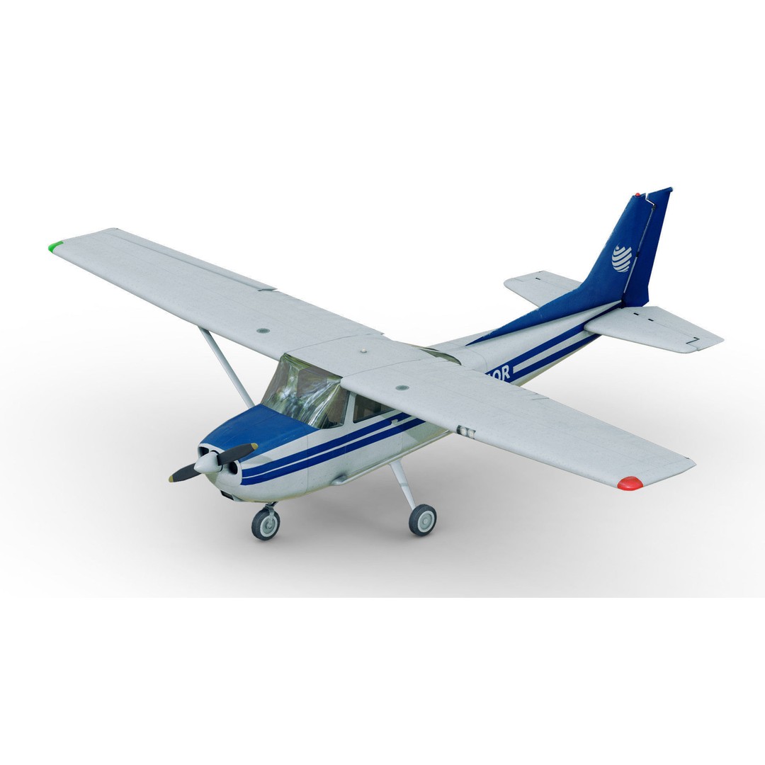 Light Airplane 3D Model – Low Poly Game Ready Asset, FBX - View 32