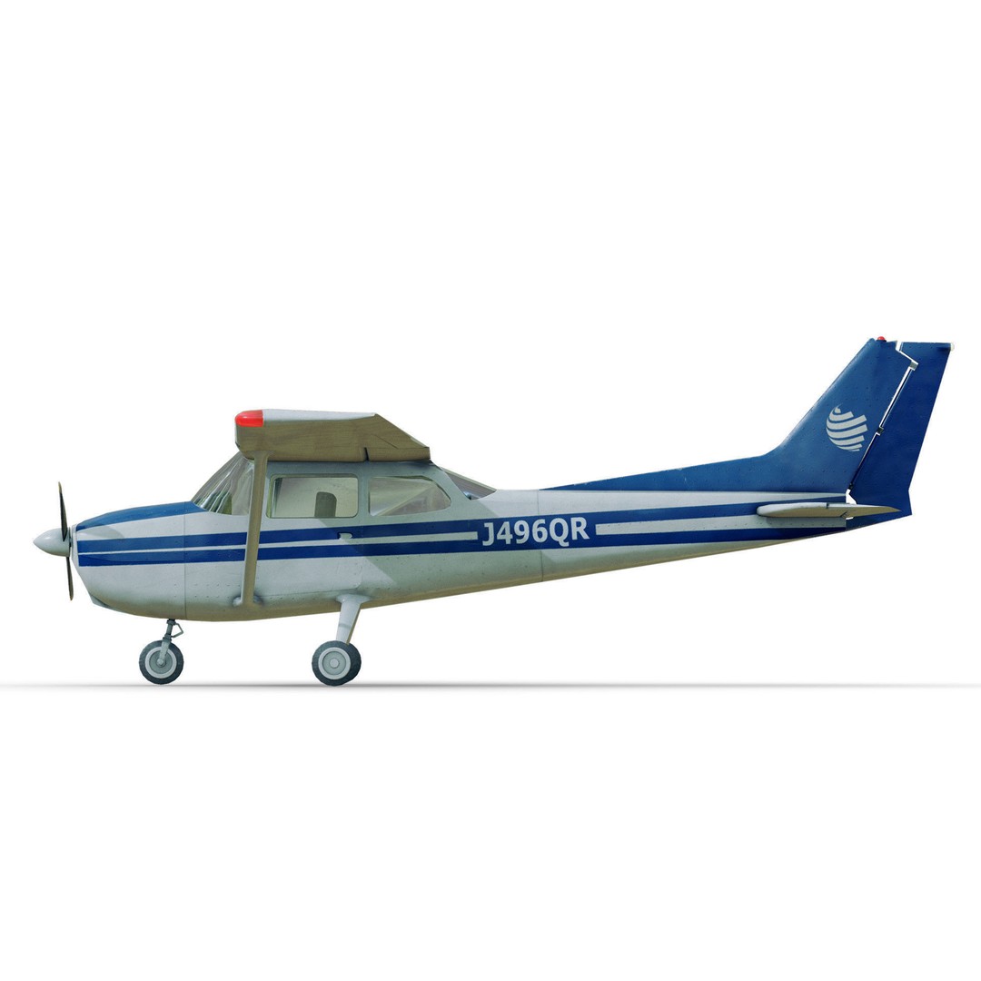 Light Airplane 3D Model – Low Poly Game Ready Asset, FBX - View 33