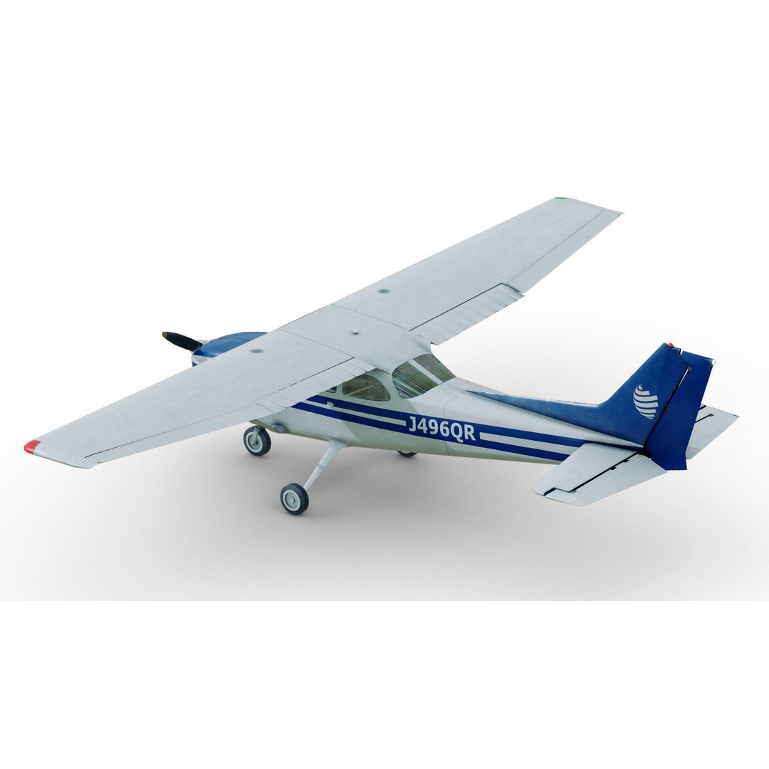 Light Airplane 3D Model – Low Poly Game Ready Asset, FBX - View 34