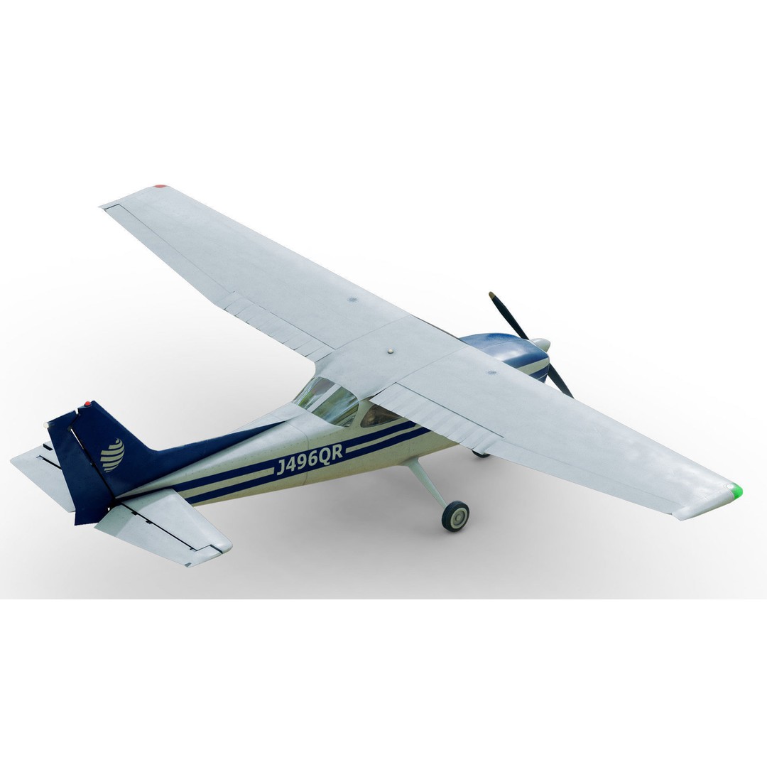 Light Airplane 3D Model – Low Poly Game Ready Asset, FBX - View 35