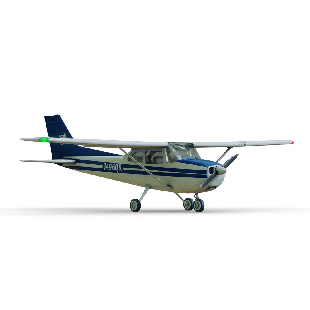 Light Airplane 3D Model – Low Poly Game Ready Asset, FBX - View 36