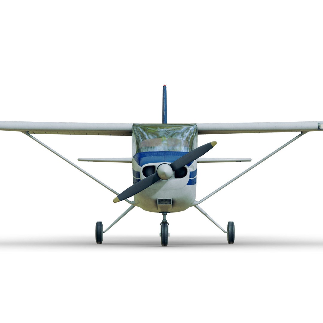 Light Airplane 3D Model – Low Poly Game Ready Asset, FBX - View 37
