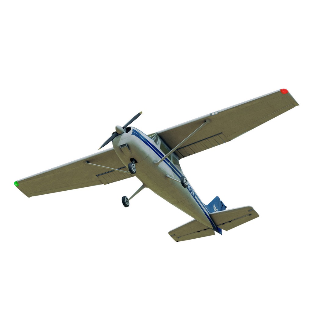 Light Airplane 3D Model – Low Poly Game Ready Asset, FBX - View 38
