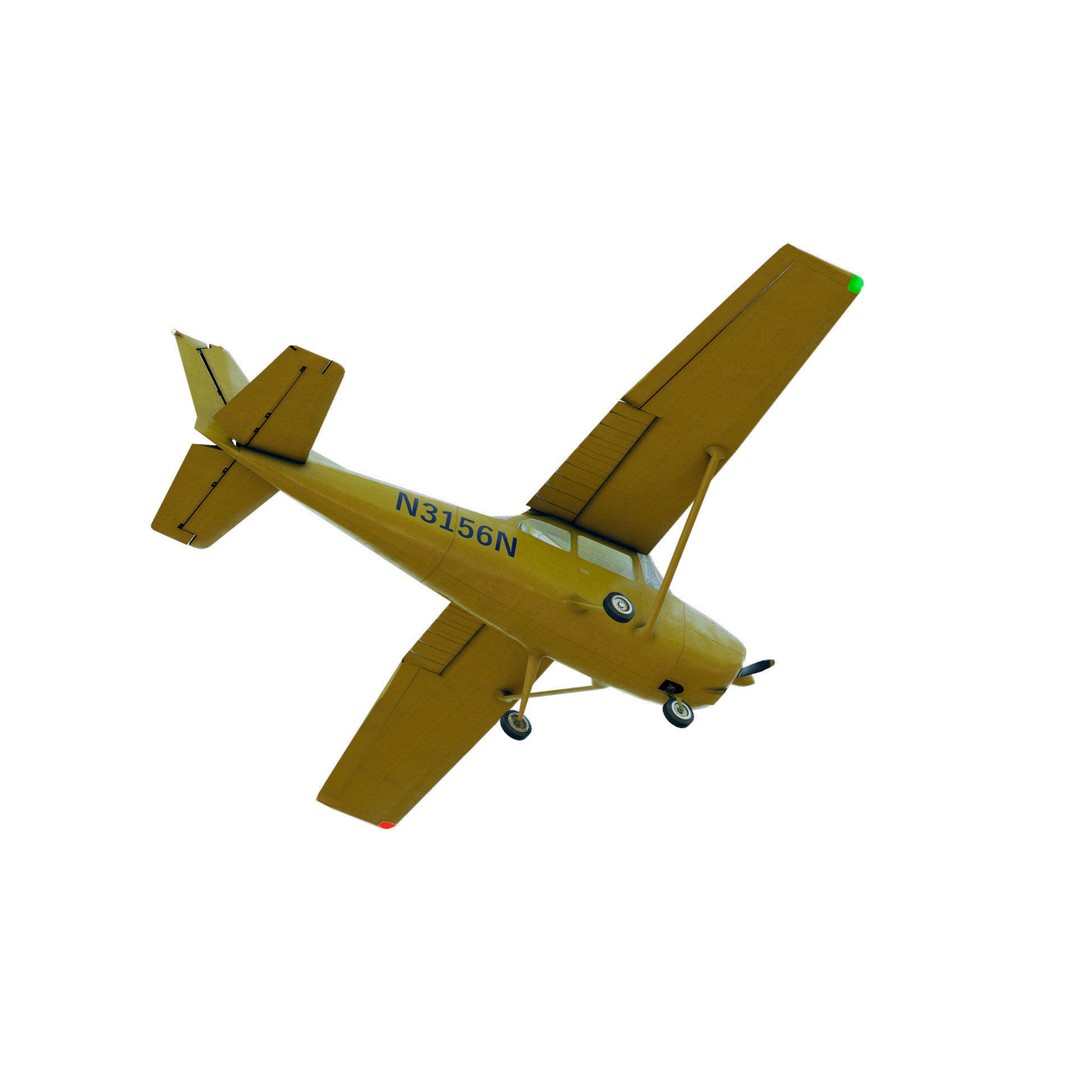 Light Airplane 3D Model – Low Poly Game Ready Asset, FBX - View 40