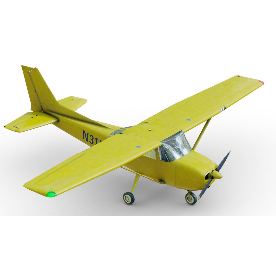 Light Airplane 3D Model – Low Poly Game Ready Asset, FBX - View 42