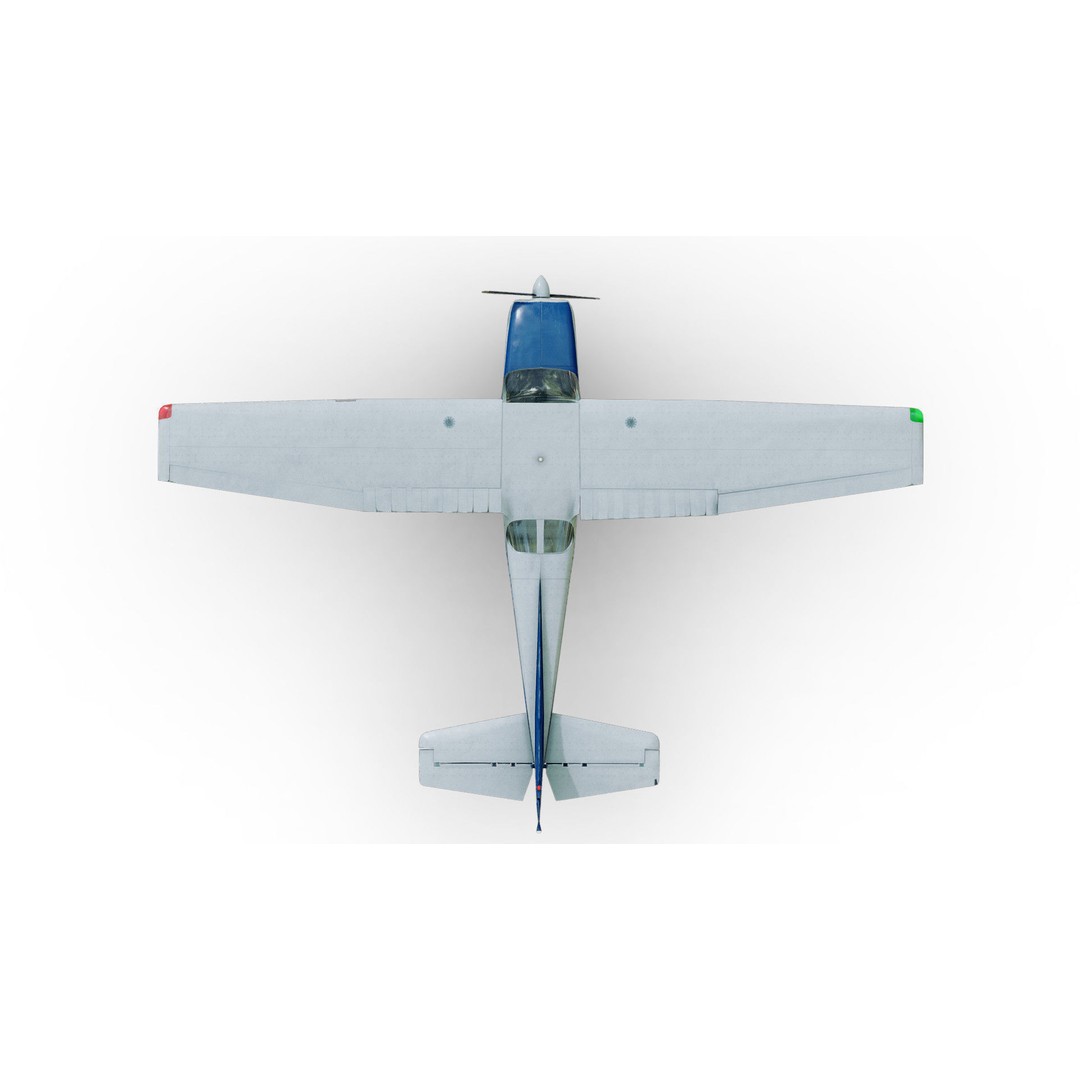 Light Airplane 3D Model – Low Poly Game Ready Asset, FBX - View 43