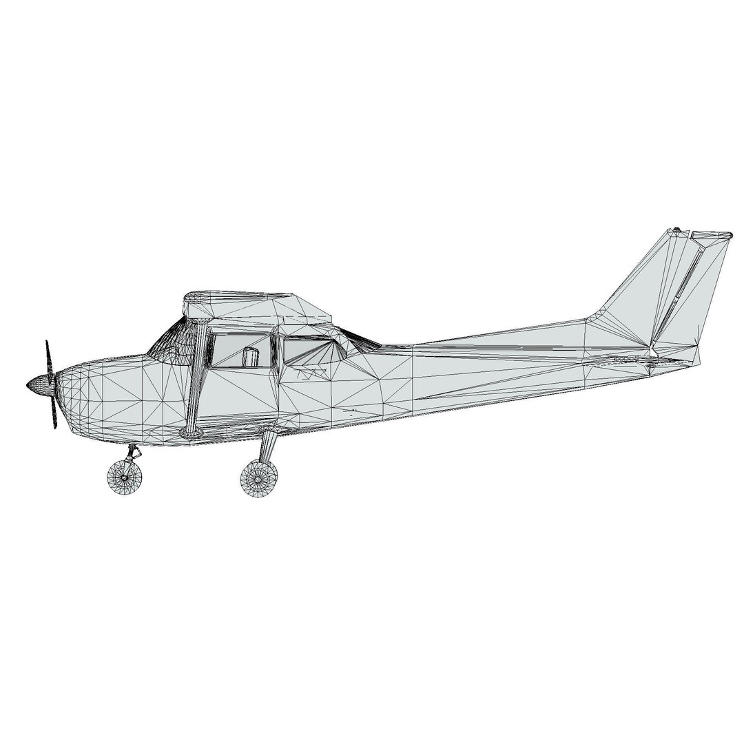 Light Airplane 3D Model – Low Poly Game Ready Asset, FBX - View 44