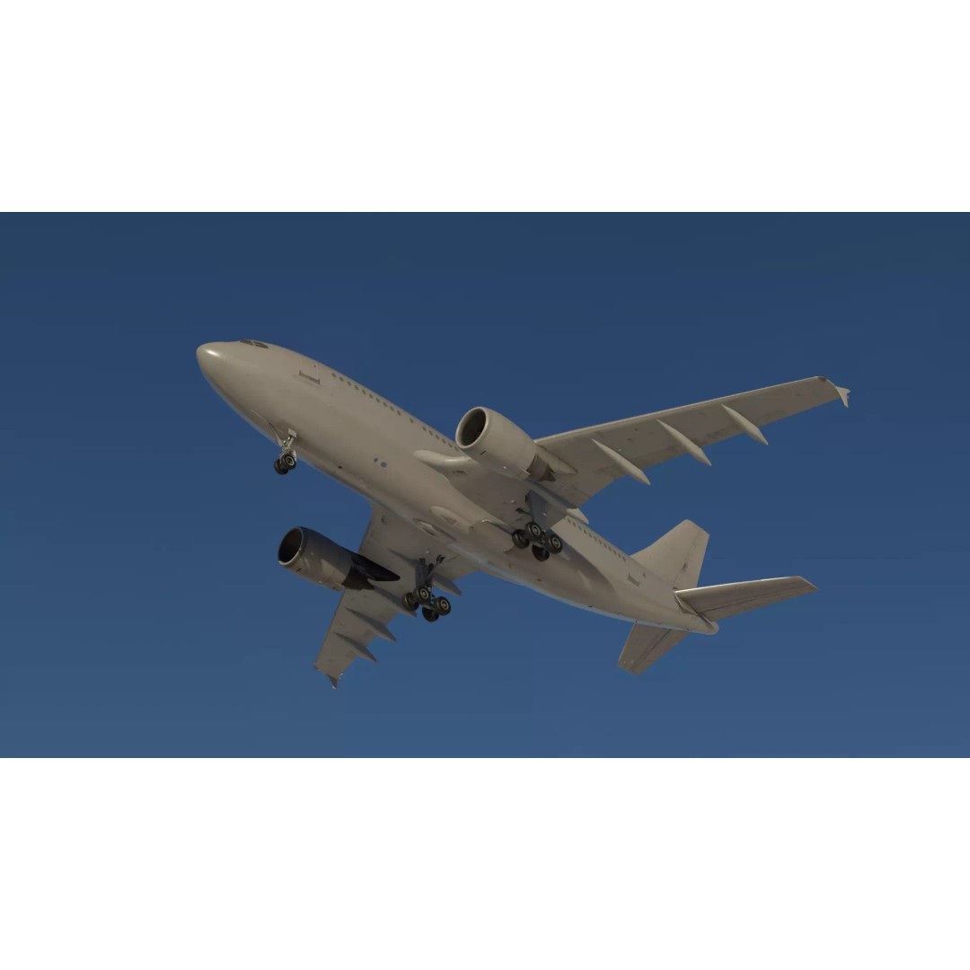 Airbus A310-300 3D Model – High Fidelity, Full Cockpit, Game Ready - View 3