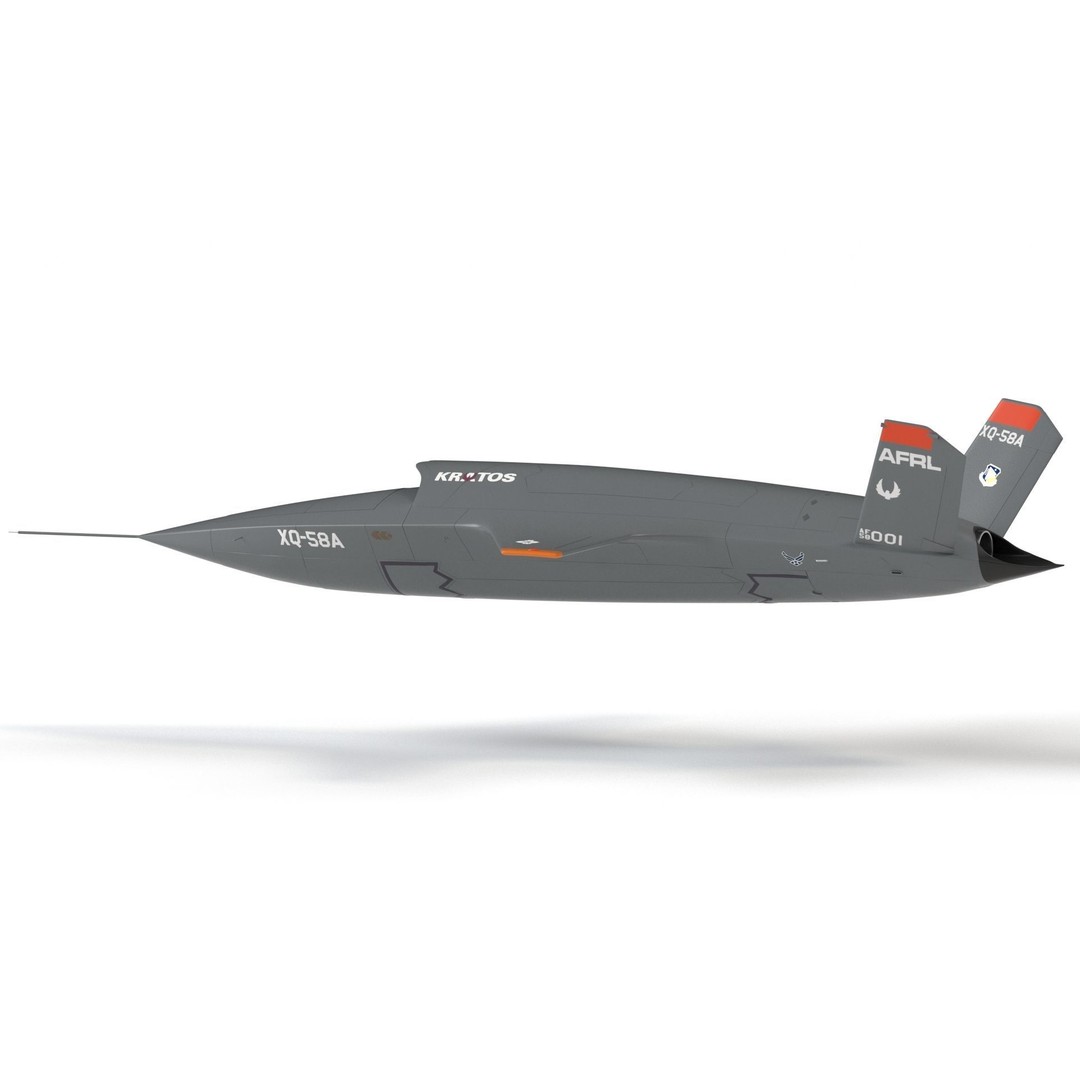 XQ-58 Valkyrie 3D Model – High Poly Military Drone, FBX, OBJ, Game Ready
