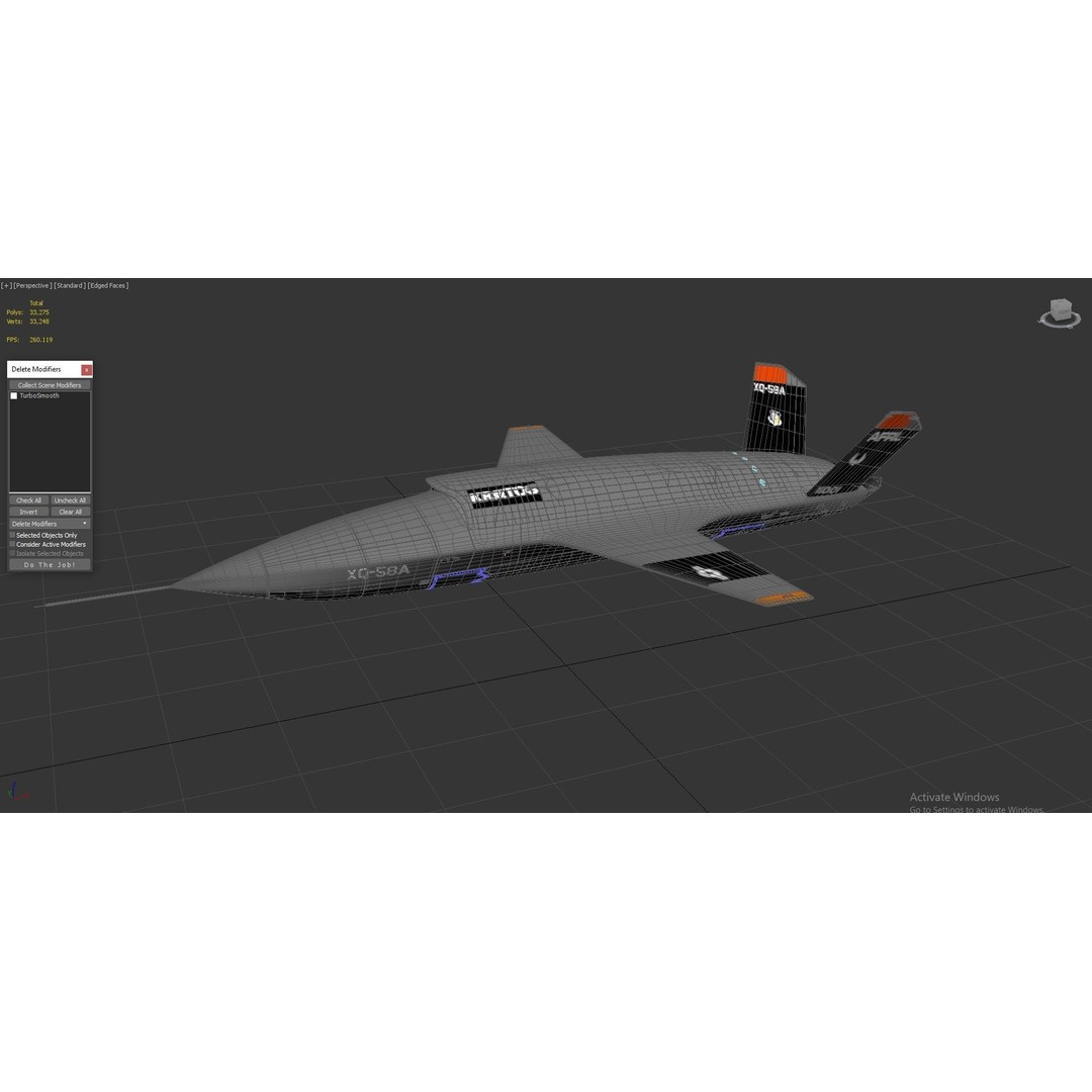 XQ-58 Valkyrie 3D Model – High Poly Military Drone, FBX, OBJ, Game Ready - View 7