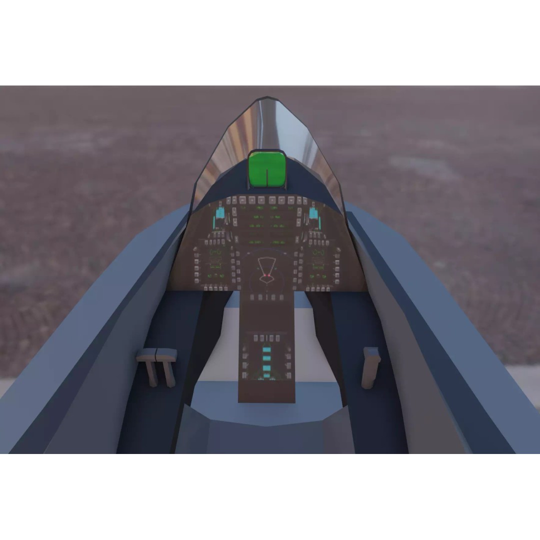 F/A-18 Hornet 3D Model – Low Poly Fighter Jet, Game Ready, FBX - View 4