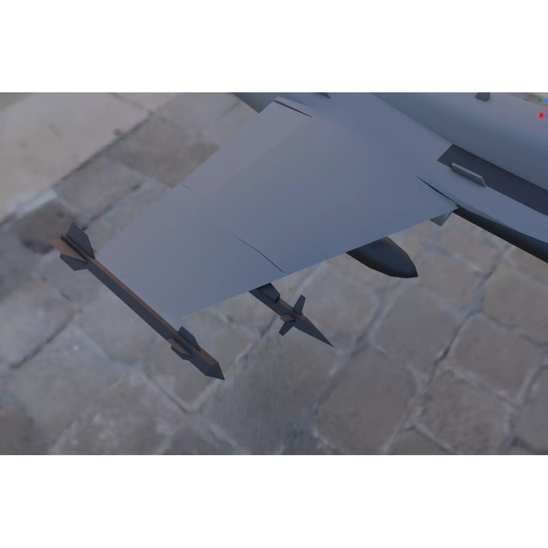 F/A-18 Hornet 3D Model – Low Poly Fighter Jet, Game Ready, FBX - View 7