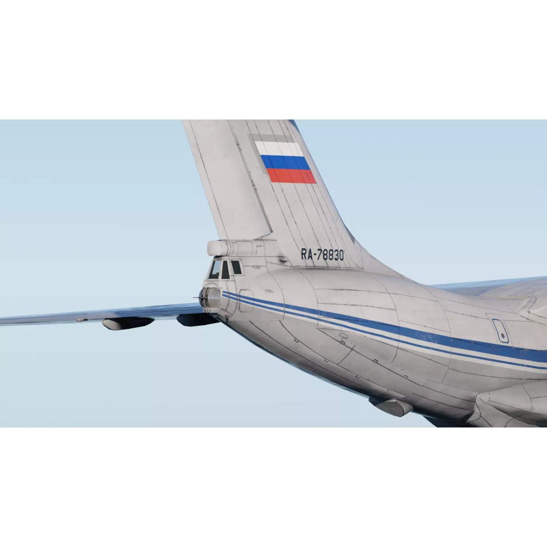 Iliouchine Il-76 3D Model – Low Poly Game Ready Aircraft, FBX, Blender - View 16