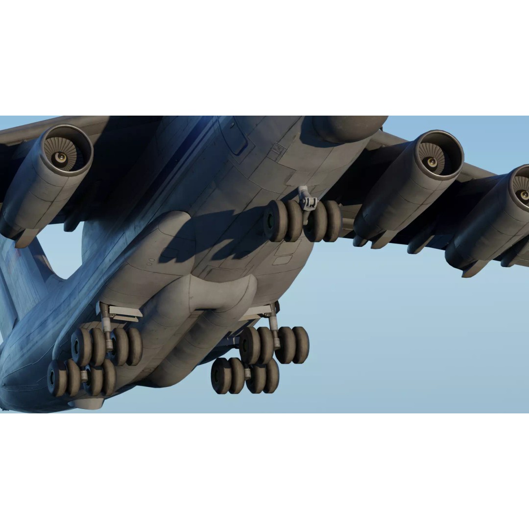 Iliouchine Il-76 3D Model – Low Poly Game Ready Aircraft, FBX, Blender - View 4