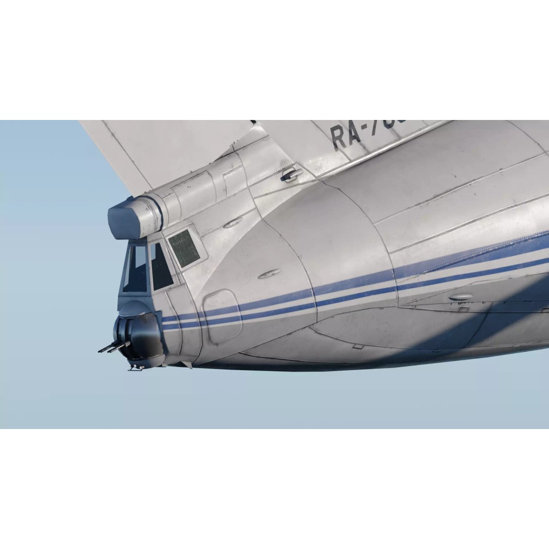 Iliouchine Il-76 3D Model – Low Poly Game Ready Aircraft, FBX, Blender - View 6