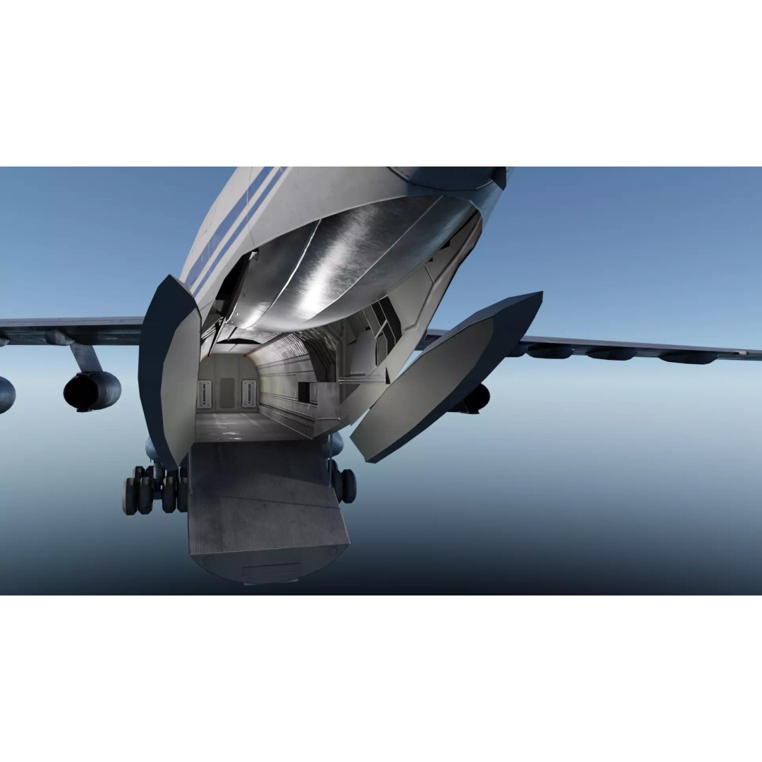 Iliouchine Il-76 3D Model – Low Poly Game Ready Aircraft, FBX, Blender - View 8