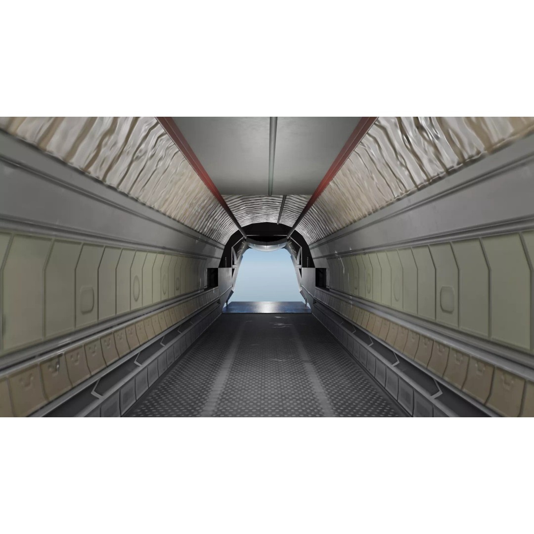 Iliouchine Il-76 3D Model – Low Poly Game Ready Aircraft, FBX, Blender - View 9