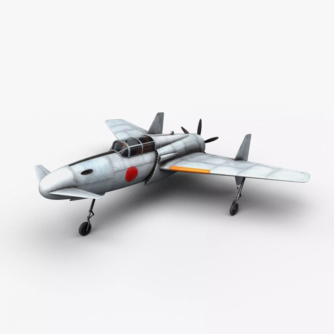 Canard Fighter Airplane 3D Model – Low Poly Game Ready FBX, OBJ - View 2