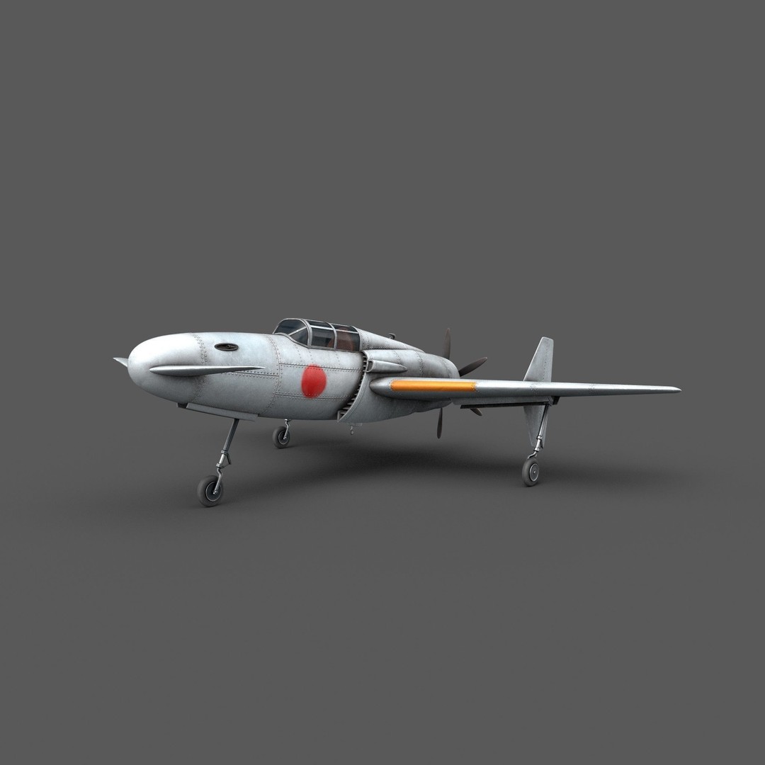 Canard Fighter Airplane 3D Model – Low Poly Game Ready FBX, OBJ - View 4