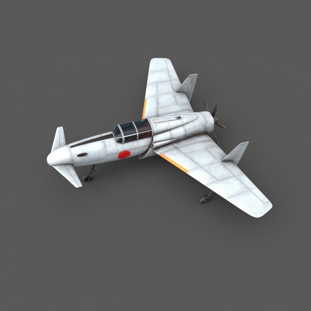 Canard Fighter Airplane 3D Model – Low Poly Game Ready FBX, OBJ - View 5