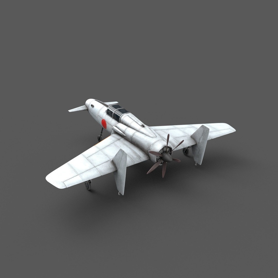 Canard Fighter Airplane 3D Model – Low Poly Game Ready FBX, OBJ - View 6