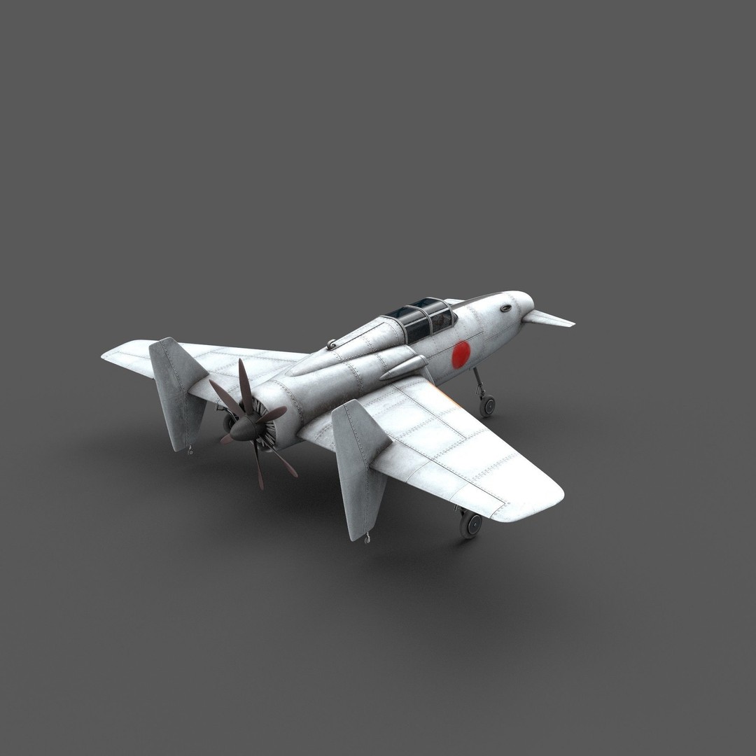 Canard Fighter Airplane 3D Model – Low Poly Game Ready FBX, OBJ - View 7