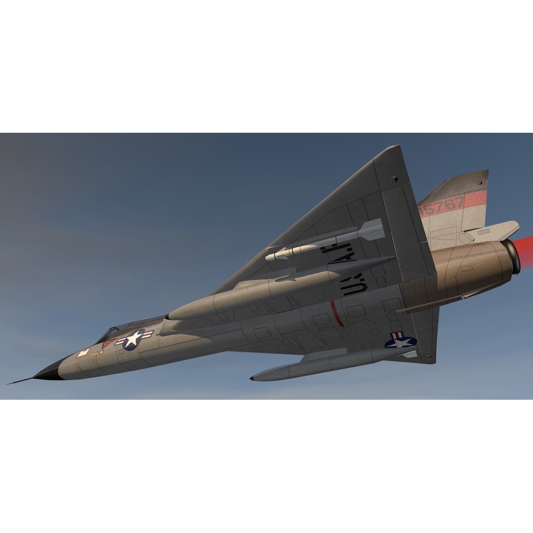 Convair F-106A Delta Dart 3D Model – Historic Aircraft, FBX, OBJ, Game-Ready