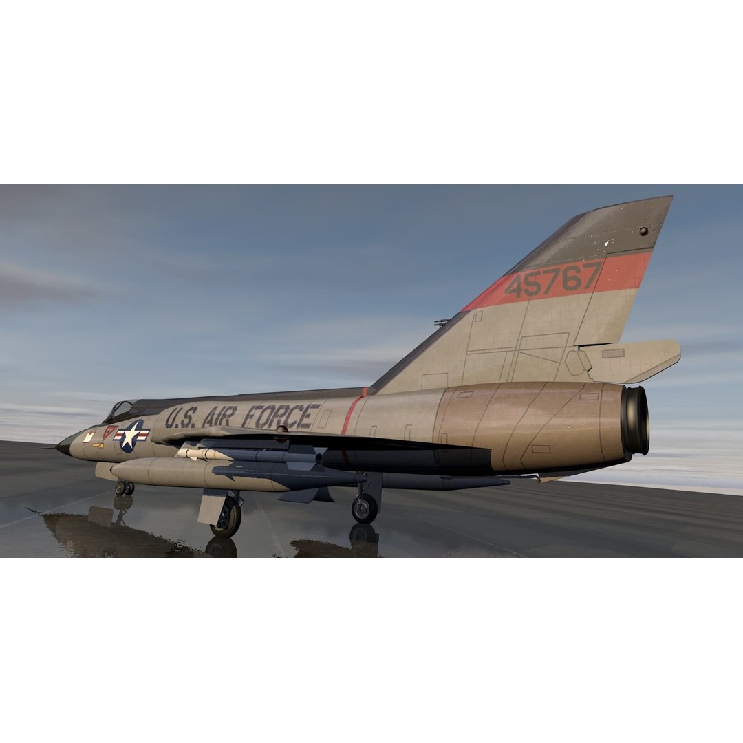 Convair F-106A Delta Dart 3D Model – Historic Aircraft, FBX, OBJ, Game-Ready - View 12