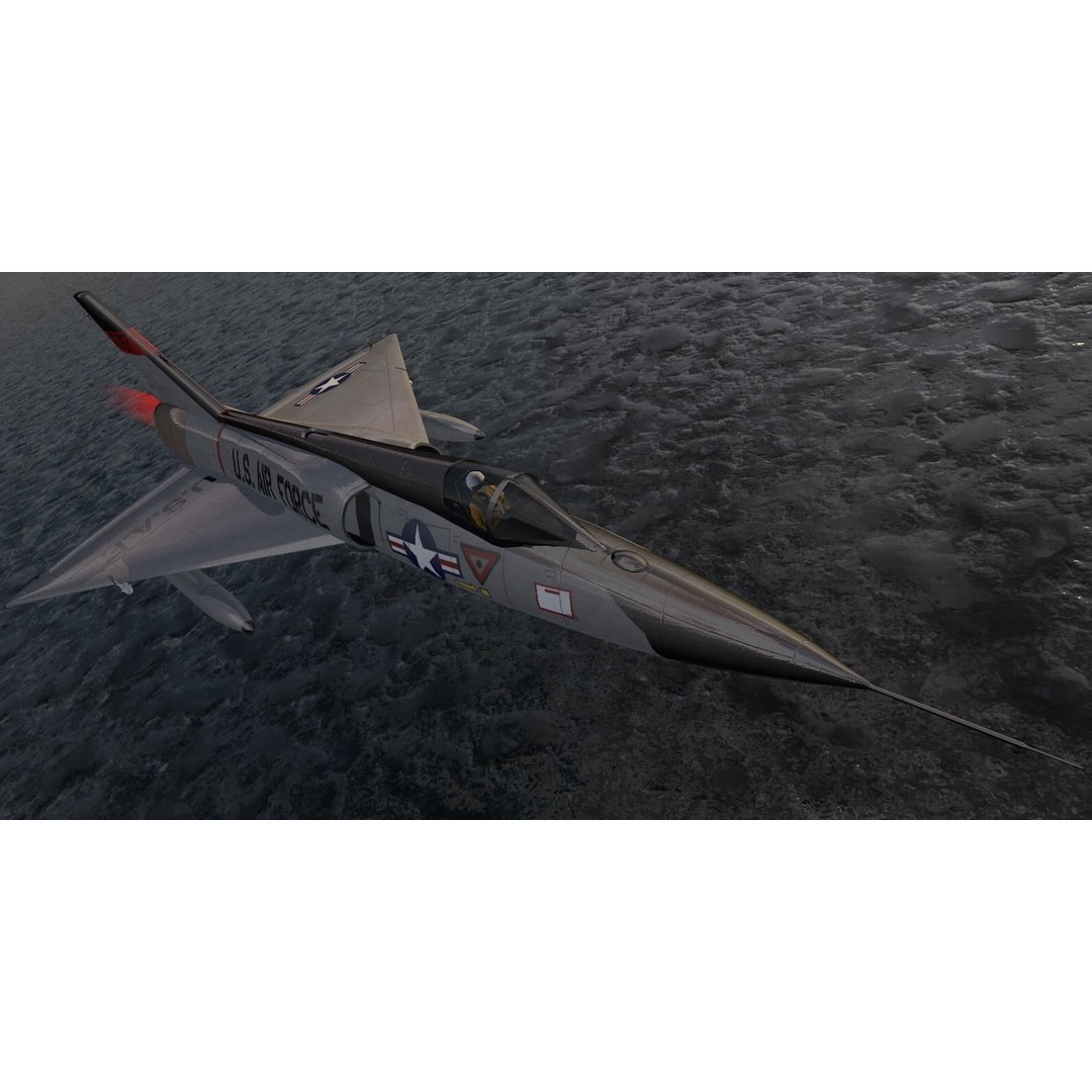 Convair F-106A Delta Dart 3D Model – Historic Aircraft, FBX, OBJ, Game-Ready - View 14