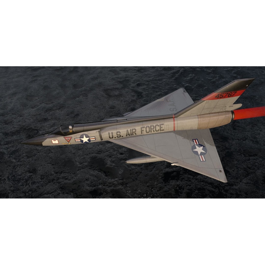 Convair F-106A Delta Dart 3D Model – Historic Aircraft, FBX, OBJ, Game-Ready - View 16