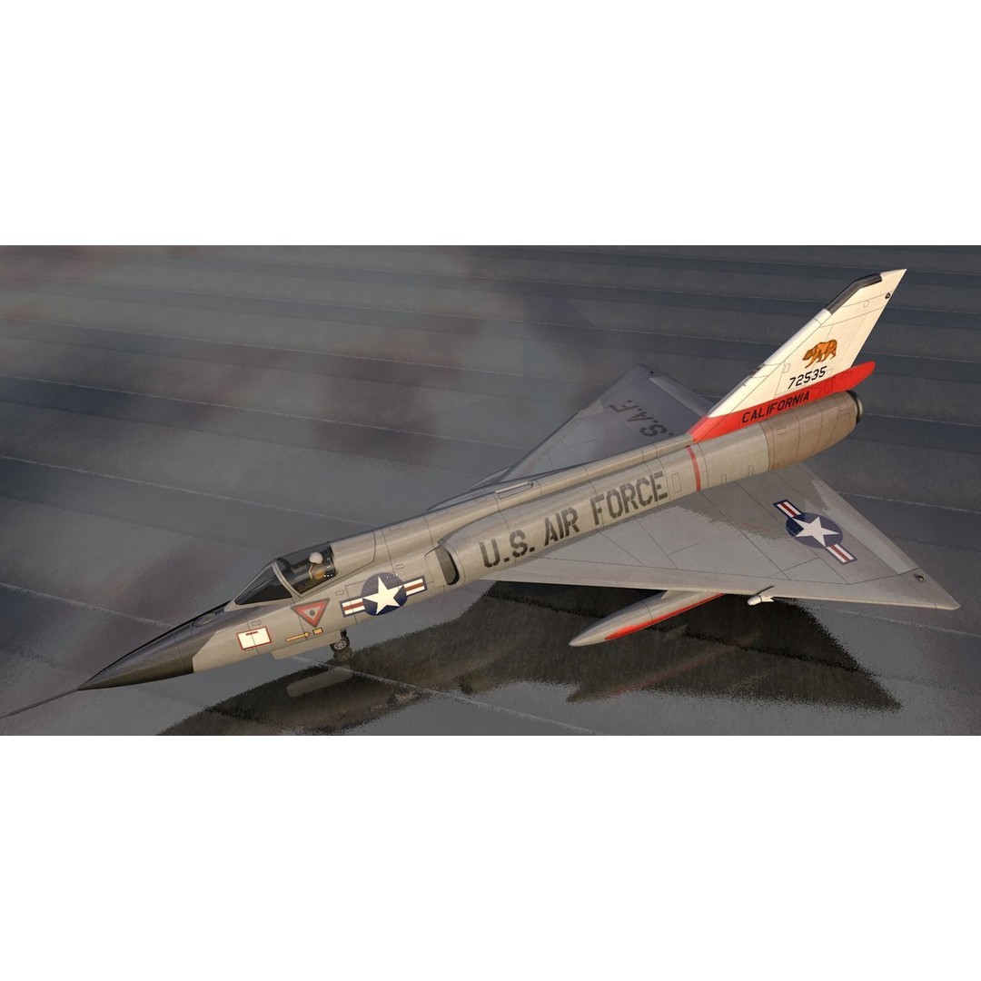 Convair F-106A Delta Dart 3D Model – Historic Aircraft, FBX, OBJ, Game-Ready - View 5