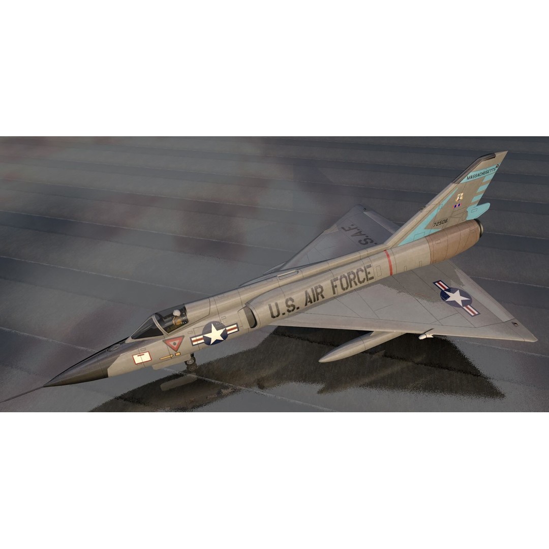 Convair F-106A Delta Dart 3D Model – Historic Aircraft, FBX, OBJ, Game-Ready - View 6