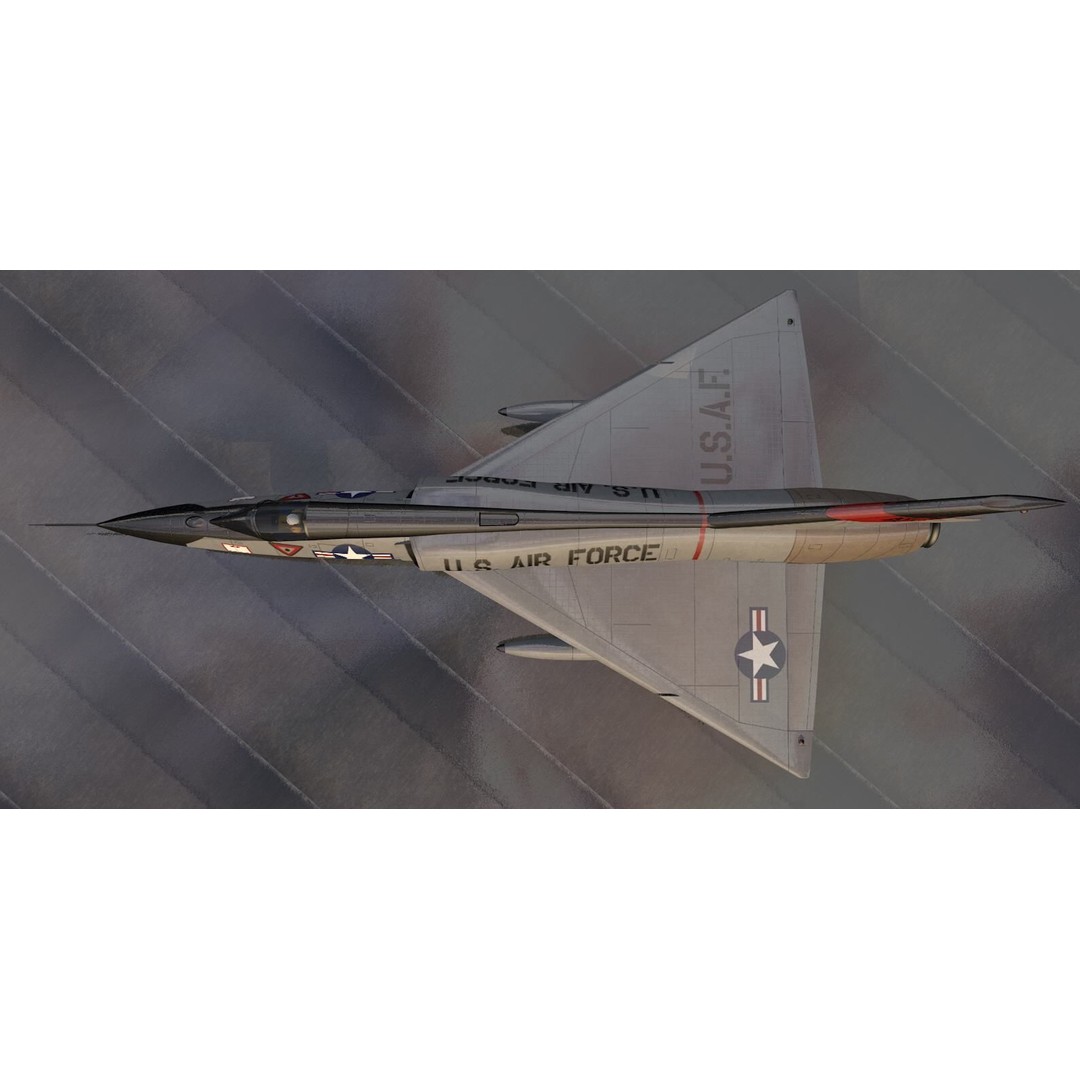 Convair F-106A Delta Dart 3D Model – Historic Aircraft, FBX, OBJ, Game-Ready - View 9