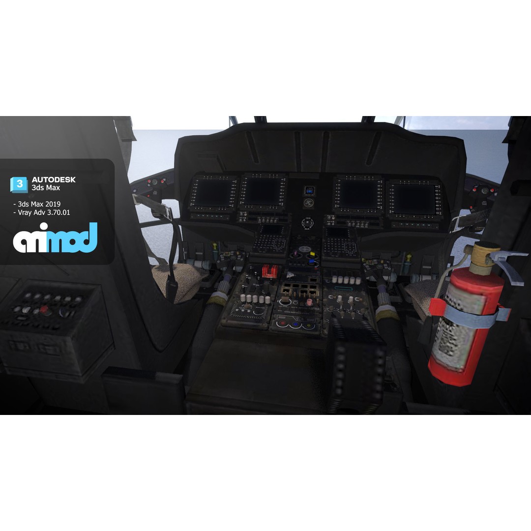 TW Helicopter 3D Model – Realistic Aircraft Asset, FBX, PBR - View 6
