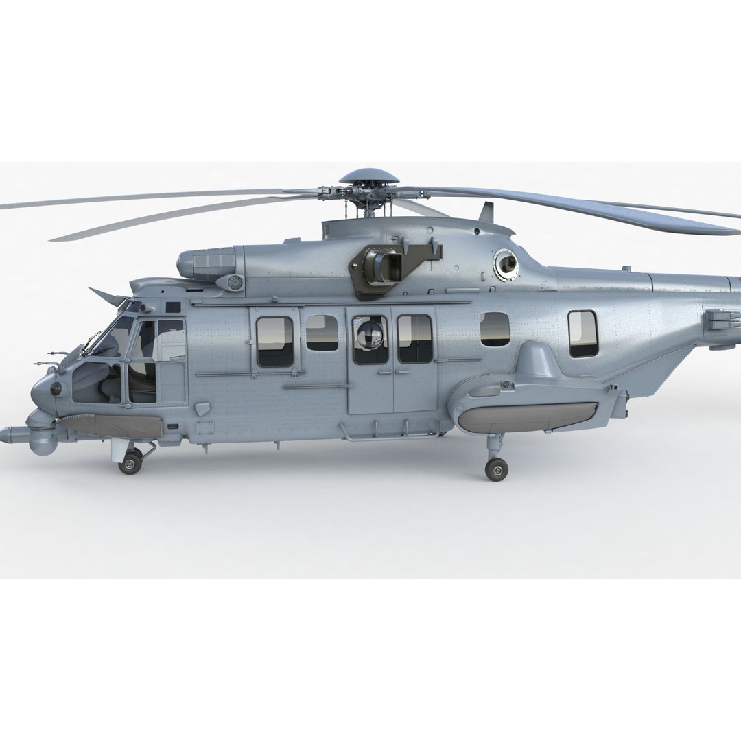 Eurocopter EC 725 Caracal 3D Model – High Poly Animated Helicopter, FBX, Blender - View 100