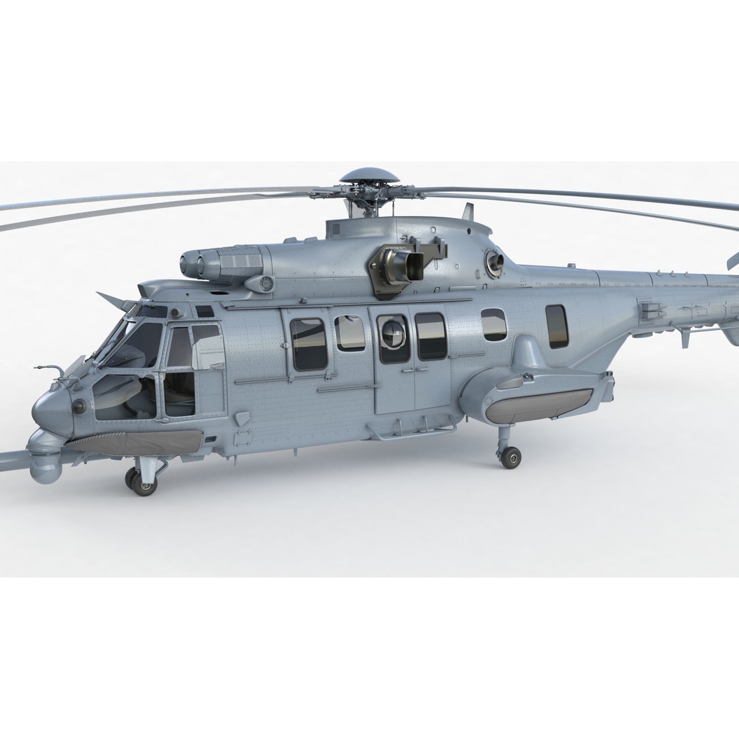 Eurocopter EC 725 Caracal 3D Model – High Poly Animated Helicopter, FBX, Blender - View 102
