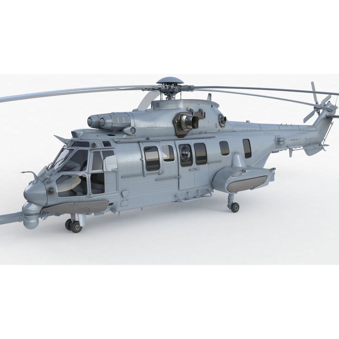 Eurocopter EC 725 Caracal 3D Model – High Poly Animated Helicopter, FBX, Blender - View 103