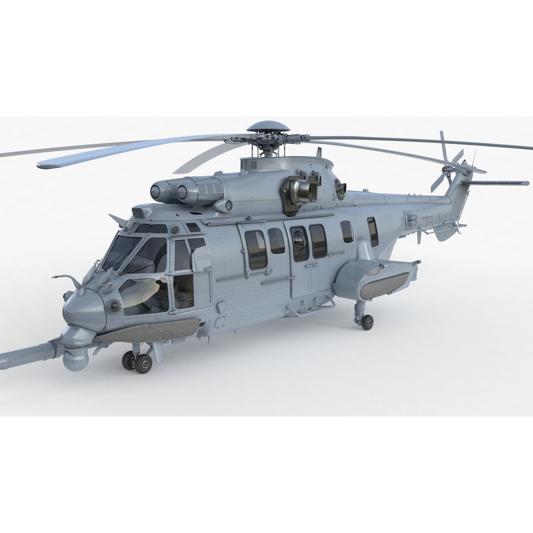 Eurocopter EC 725 Caracal 3D Model – High Poly Animated Helicopter, FBX, Blender - View 104