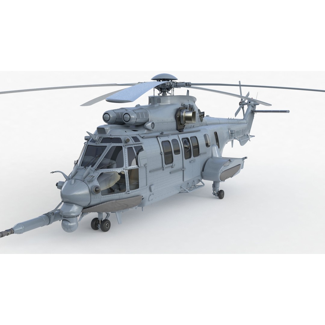 Eurocopter EC 725 Caracal 3D Model – High Poly Animated Helicopter, FBX, Blender - View 105