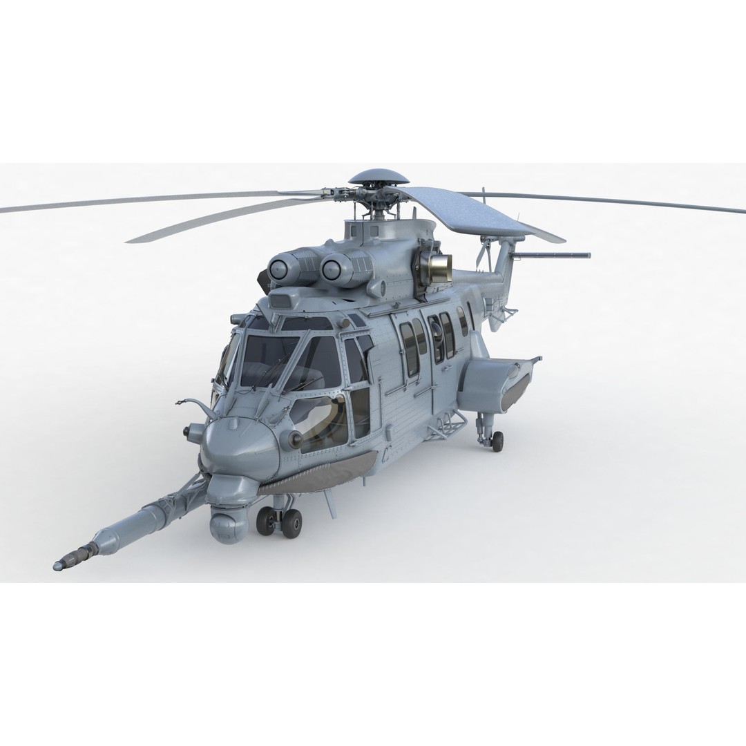Eurocopter EC 725 Caracal 3D Model – High Poly Animated Helicopter, FBX, Blender - View 106
