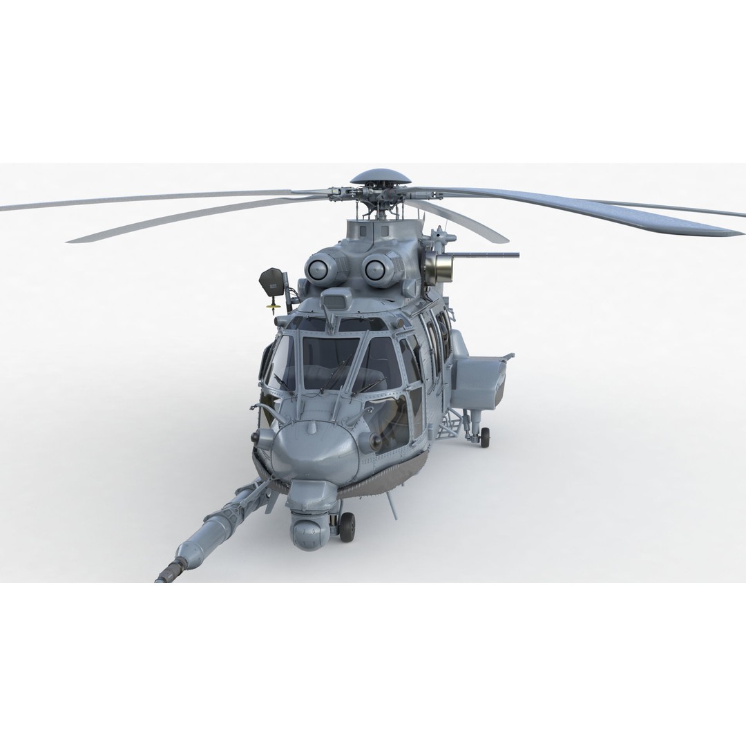 Eurocopter EC 725 Caracal 3D Model – High Poly Animated Helicopter, FBX, Blender - View 107