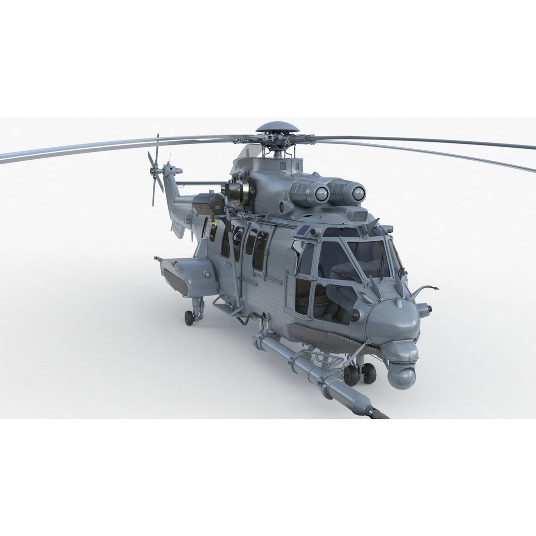 Eurocopter EC 725 Caracal 3D Model – High Poly Animated Helicopter, FBX, Blender - View 110