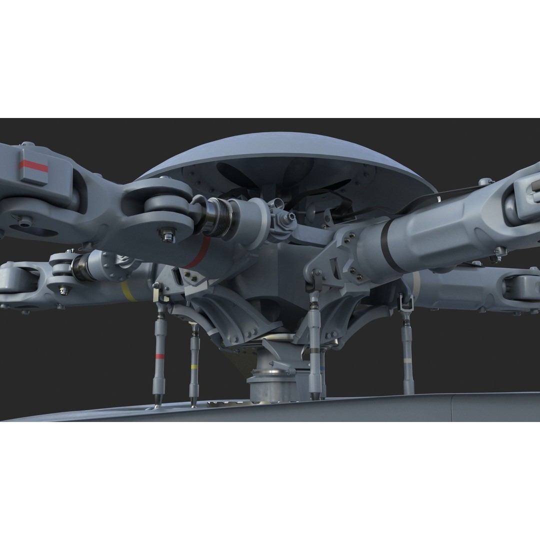 Eurocopter EC 725 Caracal 3D Model – High Poly Animated Helicopter, FBX, Blender - View 13