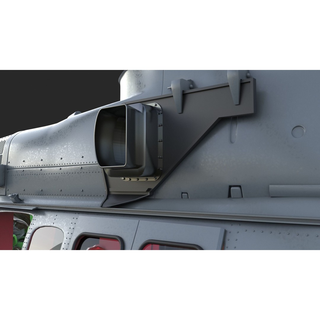 Eurocopter EC 725 Caracal 3D Model – High Poly Animated Helicopter, FBX, Blender - View 14