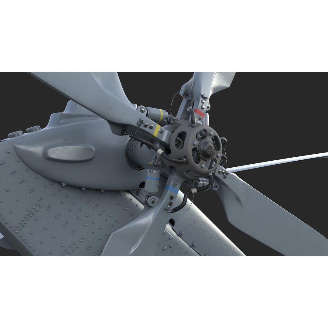 Eurocopter EC 725 Caracal 3D Model – High Poly Animated Helicopter, FBX, Blender - View 18